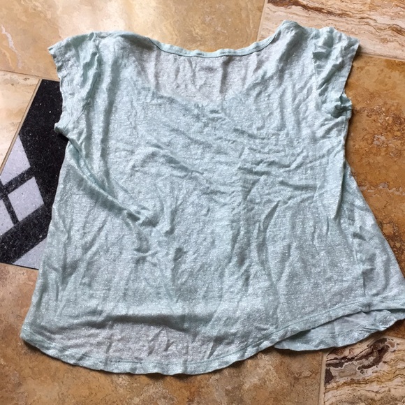 Bordeaux shortsleeve shimmer of mint/100% linen - Picture 5 of 8